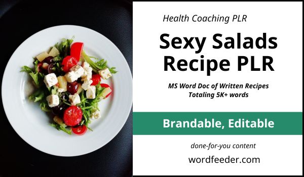 sexy salads plr recipes